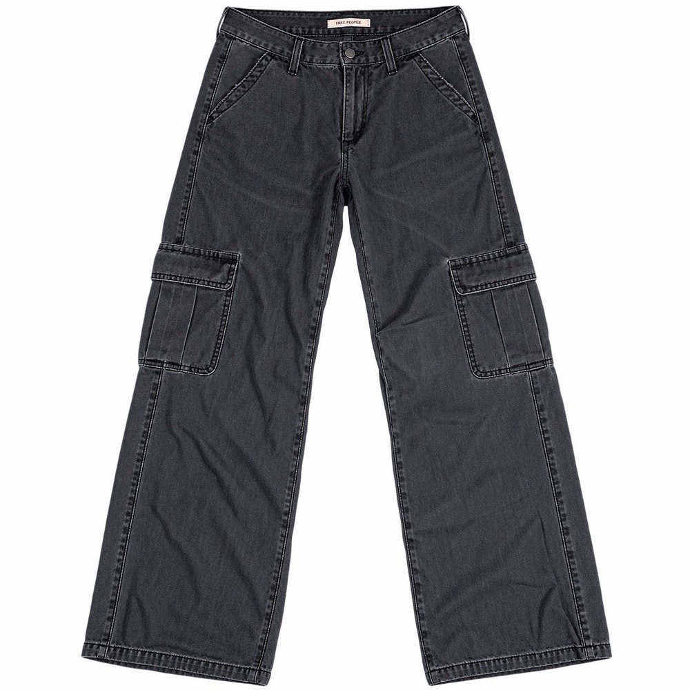 Levi's Superlow Cargo Pants 26x32 Y2K Black Utility Wide Leg Street